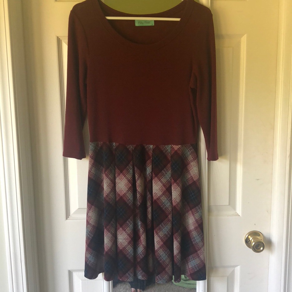 Size Large 3/4 Length Sleeve dress by Filly Flair